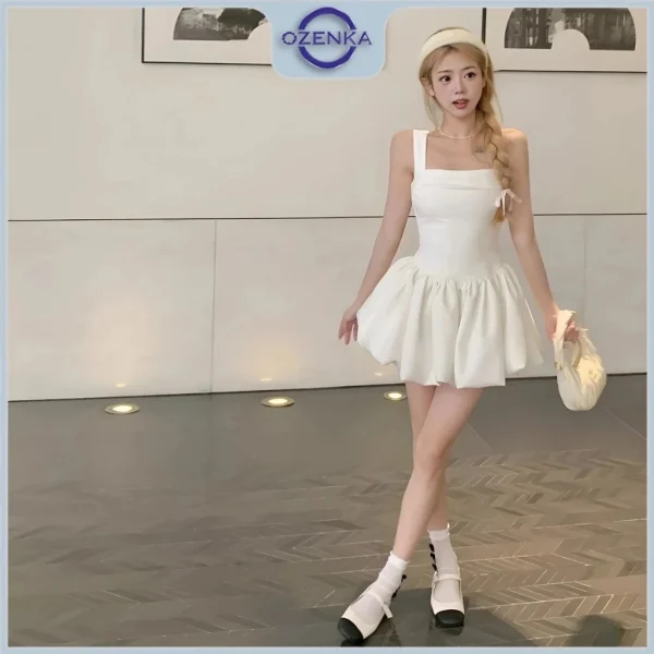 Váy Bồng Xèo Dạng Bí Gợi Cảm Sang Chảnh, Đầm Body Ngắn Gợi Cảm Mặc Đi Chơi Tiệc Cho Nữ [AURE08]