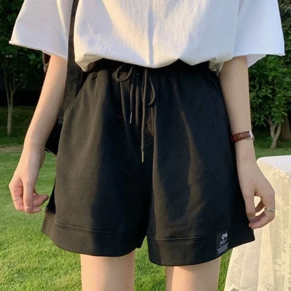 Quần Short Nữ Dáng Rộng Cạp Chun - Quần đùi nữ mặc hè vải thun mát thể thao basic