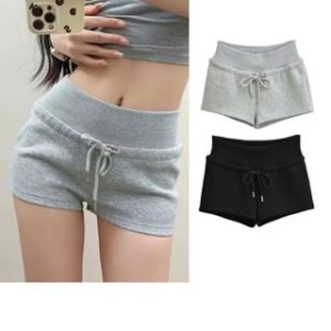 Quần đùi nữ quần short cạp cao ôm eo tôn dáng chất liệu nỉ cotton cao cấp