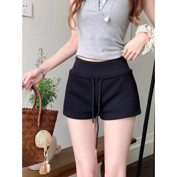Quần đùi nữ quần short cạp cao ôm eo tôn dáng chất liệu nỉ cotton cao cấp